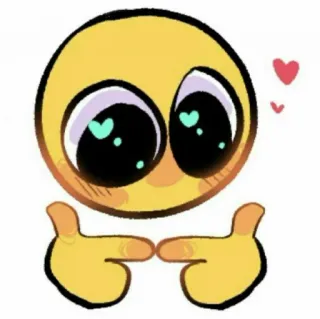 🥺 Emoji, Ojos de corazón, Tímido/a, Lindo/a, Amor telegram sticker