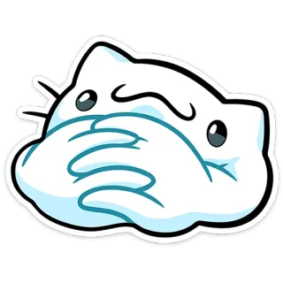 🗿 cartoon, cloud, character, kawaii, cute, funny telegram sticker