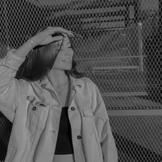 🖤 woman, portrait, girl, black and white, young, fence telegram sticker