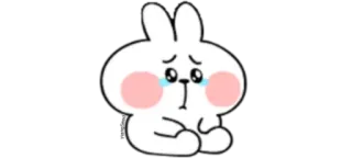 🥺 うさぎ, ウサギ, 悲しい, かわいい, 泣く, 可愛い, ステッカー telegram sticker