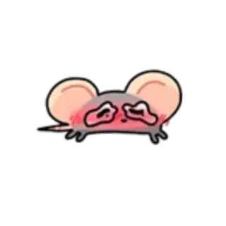 🎡 mouse, cartoon, animal, sticker, kawaii, sad telegram sticker