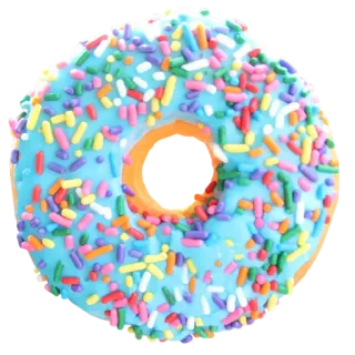 🍩 пончик, посыпка, синий, еда, десерт, сладкий telegram sticker