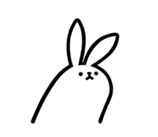🐇 lapin, lapinou, animal, mignon, dessin animé, autocollant telegram sticker