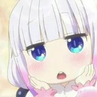 😞 Kanna Kamui Miss Kobayashi's Dragon Maid Kanna, anime, dragon, Miss Kobayashi's Dragon Maid, cute, chibi whatsapp sticker