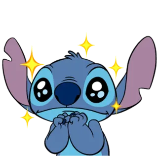 ✨ Stitch Lilo & Stitch süß, Alien, Disney, Cartoon, Glitzer telegram sticker