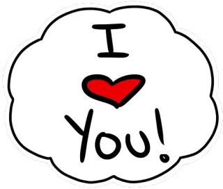❤ I ❤️ You! cinta, hati, valentine, imut whatsapp sticker