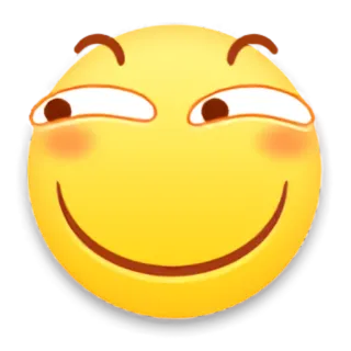 😏 Emoji, Uśmiech, Żółta twarz, Mruganie, Wyraz, Emocje telegram sticker