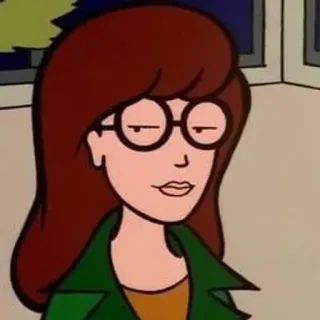 🌟 Daria Morgendorffer Daria cartoon, daria, sarcastic, glasses, animated telegram sticker
