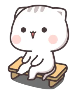 😺 gato, dibujos animados, animal, lindo, pegatina, Mochi Mochi Peach Cat telegram sticker