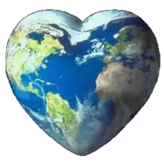 ❤️ tierra, corazón, planeta, mundo, amor telegram sticker