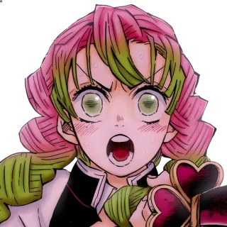 👾 Mitsuri Kanroji Demon Slayer Anime, Mangá, Demon Slayer, Mitsuri Kanroji, Hashira do Amor, Personagem, Adesivo telegram sticker