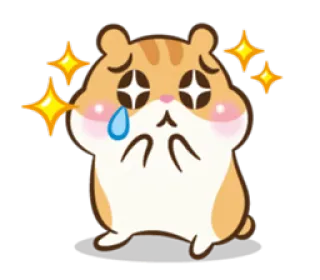 ✨ 仓鼠, 可爱, 卡哇伊, 悲伤, 眼泪, 卡通 telegram sticker