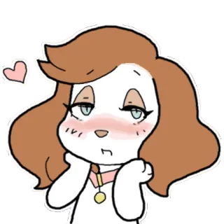 😍 chien, dessin animé, animal, mignon, amour, rougir telegram sticker