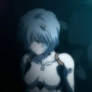 🌧 Rei Ayanami Neon Genesis Evangelion Аниме, Рэй Аянами, Евангелион, Манга, Персонаж, Девушка whatsapp sticker