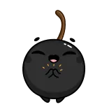 👏 과일, 체리, 귀여운, 검은색, 사랑스러운, 디저트 telegram sticker
