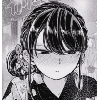 🙂 Komi Shouko Komi Can't Communicate anime, manga, Komi Can't Communicate, Komi Shouko, character, female, blush whatsapp sticker
