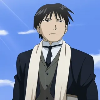 💙 Roy Mustang Fullmetal Alchemist Roy Mustang, Fullmetal Alchemist, anime, reaction, expression, manga telegram sticker