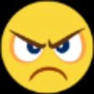 🌟 Emoji, Colère, Visage, Frustré, Contrarié telegram sticker