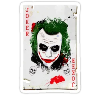 🃏 Joker JOKER Coringa, carta de baralho, vilão, DC Comics, personagem de quadrinhos telegram sticker