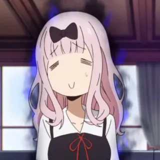😣 Chika Fujiwara Kaguya-sama: Love Is War anime, chika fujiwara, kaguya-sama, cute, kawaii whatsapp sticker