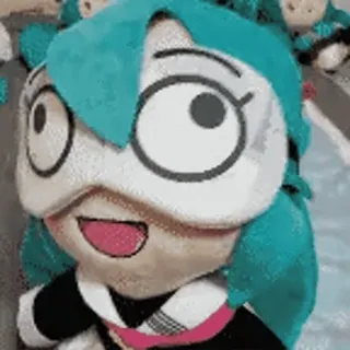😵 Hatsune Miku ตุ๊กตาผ้า, ฮัตสึเนะ มิกุ, Vocaloid, ตุ๊กตา telegram sticker