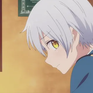 😳 アニメ, 男の子, 可愛い, 白髪 whatsapp sticker