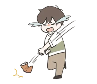 🌟 menangis, kesal, sedih, kartun, karakter, anime whatsapp sticker