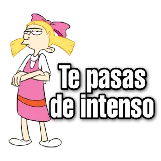 😀 Helga Pataki Hey Arnold! Te pasas de intenso cartoon, sarcastic, attitude, helga, hey arnold telegram sticker