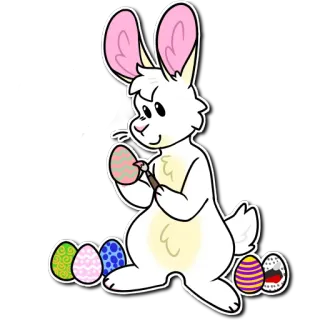 👨‍🎨 Easter Bunny Easter telegram sticker