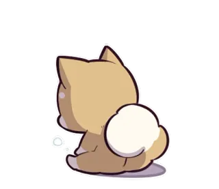 😨 собака, сиба ину, животное, милый, мультфильм telegram sticker