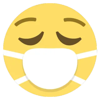 😷 Emoji, Maske, Gesicht, Krankheit, Coronavirus, Schutz whatsapp sticker