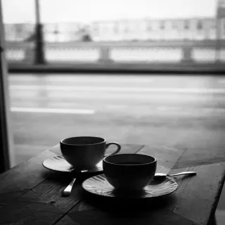 ☕ kaffee, tasse, tisch, fenster, café, getränk whatsapp sticker