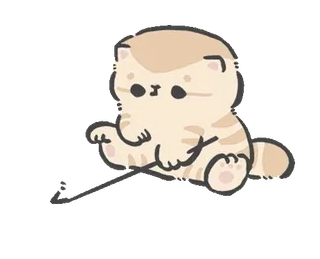 ⭐ kat, kitten, schattig, dier, huisdier, cartoon telegram sticker