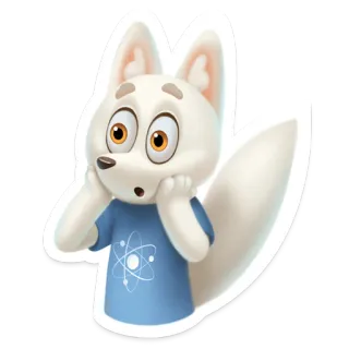 😱 белка-альбинос, мультик, атомный символ, милый, животное, персонаж telegram sticker