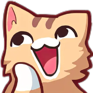 👍 gato, meme, dibujo animado, lindo, animal, mascota whatsapp sticker