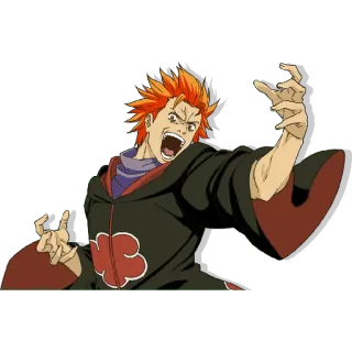 🥵 Pain Naruto อนิเมะ, ความเจ็บปวด, นารูโตะ, ความโกรธ, ความคลั่ง, ตัวร้าย whatsapp sticker
