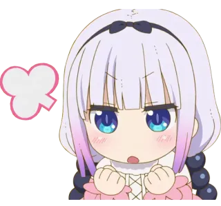 😤 Kanna Kamui Miss Kobayashi's Dragon Maid Anime, Kawaii, Drago, Kanna, Carino telegram sticker