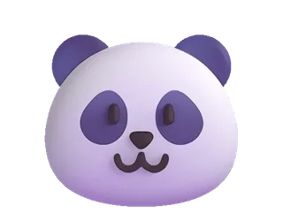 🐼 panda, animal, cute, cartoon, sticker, bear telegram sticker