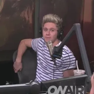🎸 Niall Horan ONAIR pessoa, homem, cantor, microfone, música, rádio telegram sticker