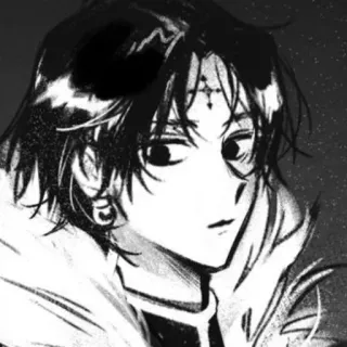 😒 Chrollo Lucilfer Hunter x Hunter anime, manga, fanart, chrollo, hunter x hunter, character, portrait whatsapp sticker