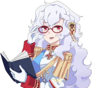 📕 アニメ, マンガ, キャラクター, メガネ, 制服 telegram sticker