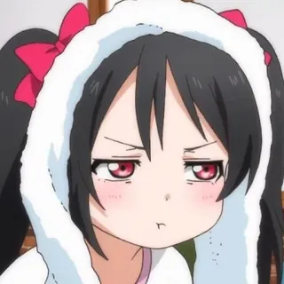 😡 Nico Yazawa Love Live! Anime, Chica, Linda, Nico Yazawa, Love Live, Cara Graciosa, Expresión telegram sticker