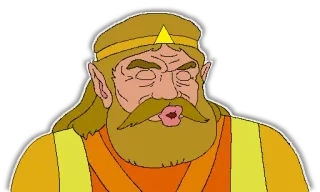 😘 King Harkinian キング・ハーキニアン, ゼルダの伝説, カートゥーン, ゲームキャラクター, ミーム telegram sticker
