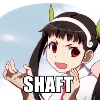 👐 SHAFT อนิเมะ, มังงะ, Shaft, สติกเกอร์, ภาพเคลื่อนไหว whatsapp sticker