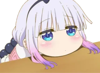😑 Kanna Kamui Miss Kobayashi's Dragon Maid 康娜, 动漫, 可爱, 龙, Q版 telegram sticker