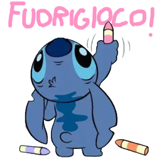⚽️ Stitch FUCK Pencils! cartoon, stitch, offensive, swear word, disrespectful, character telegram sticker