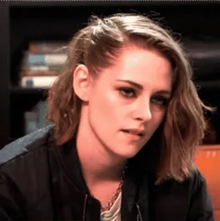 😑 Kristen Stewart actress, celebrity, portrait, woman, person telegram sticker