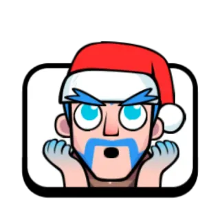 🥶 cartoon, christmas, santa hat, blue hair, surprised, face telegram sticker
