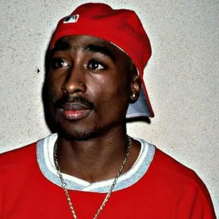 😐 Tupac Shakur rappeur, musicien, portrait, 2Pac, Tupac whatsapp sticker