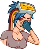 Cyber Girl telegram stickers